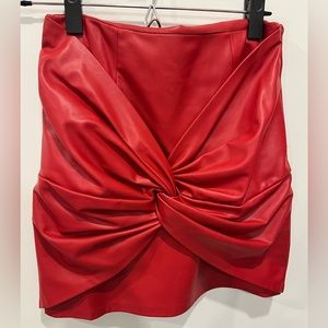 Zara Faux Leather Mini Skirt